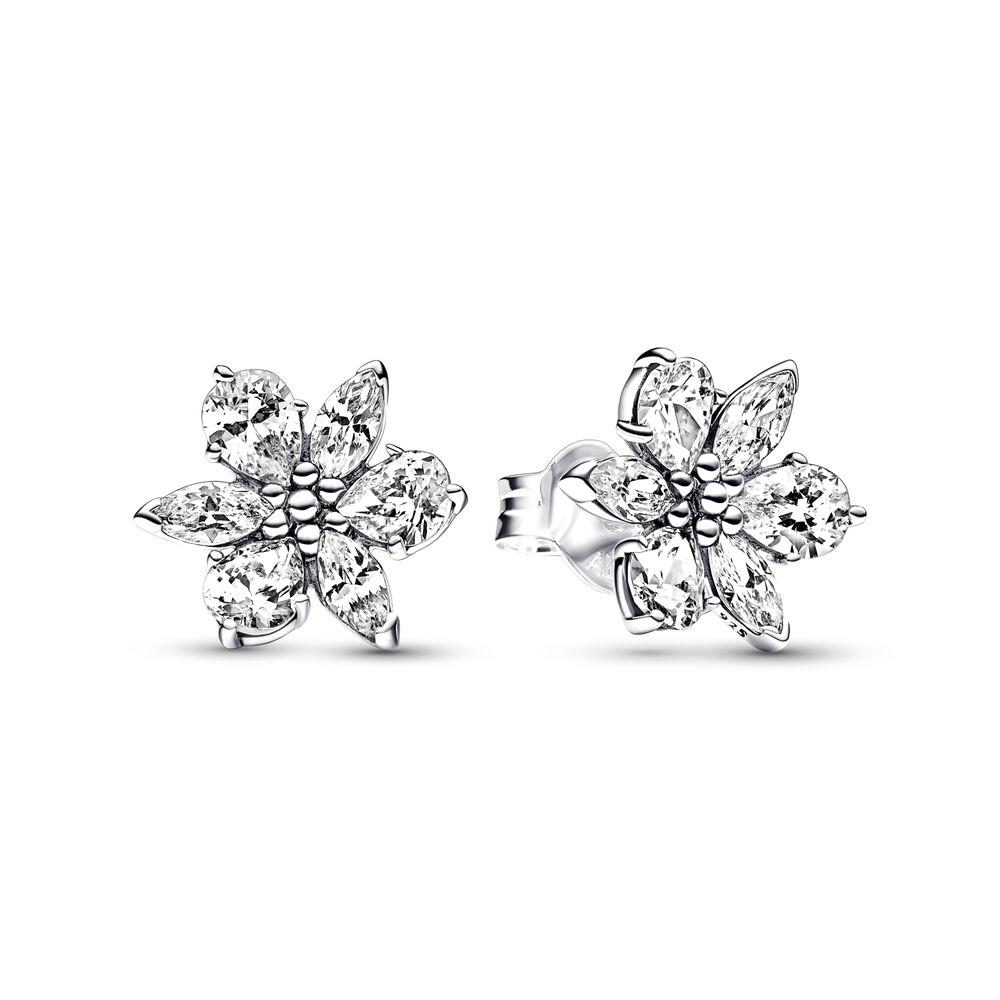 Authentic 925 Sterling Silver Circle & Infinity Stud Earrings Square Sparkle Stud Earrings For Women Europe Gift Diy Jewelry