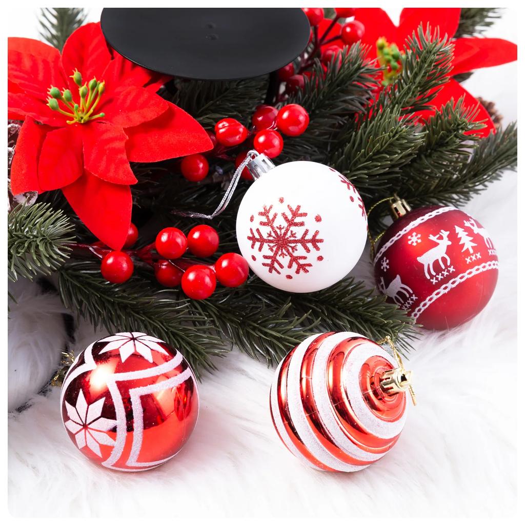 Bola de Natal Decoração de Árvore de Natal Enfeites Pendentes para Decoração de Casa Ano Novo 2024 Navidad Bola Pendente Acessórios