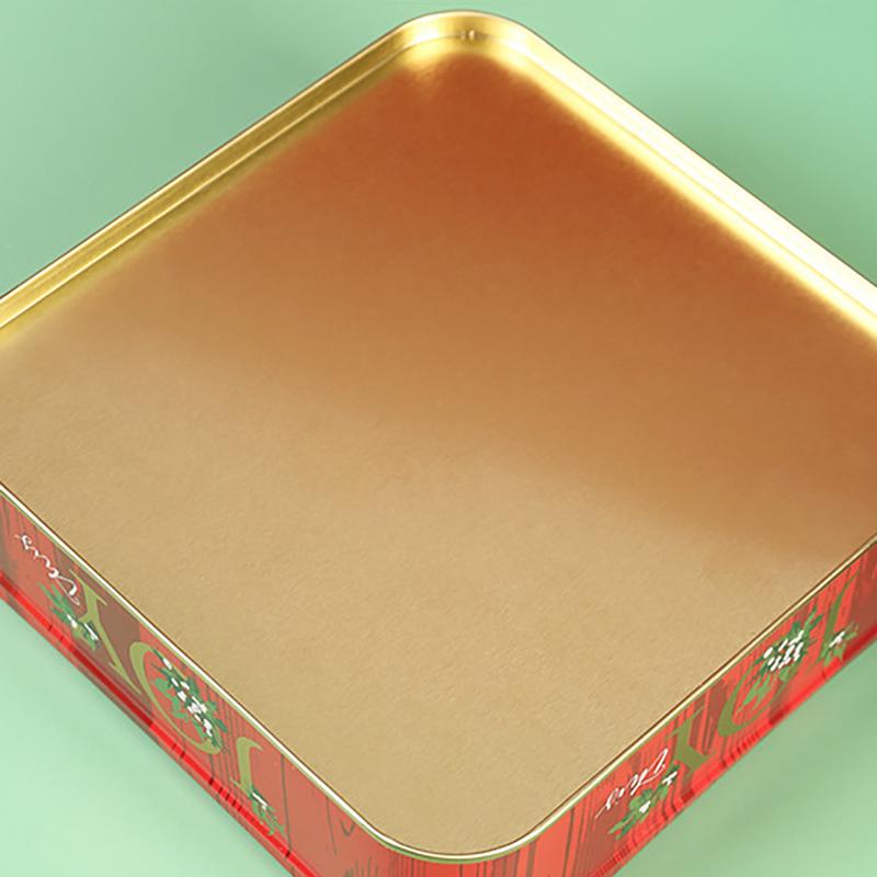 WTEMPO Square Printed Empty Metal Box Christmas Party Favors Christmas Gift Packaging Box Wedding Decorations