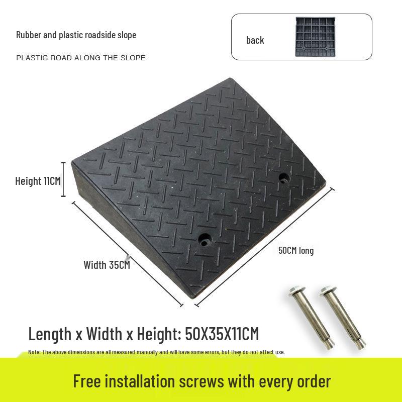 Portable Rubber-Plastic Curb Ramp Mat for Car
