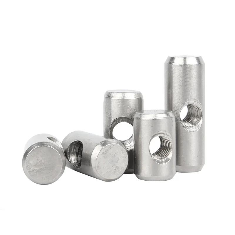 M4 M5 M6 304 Edelstahl Fassschrauben Zylindrischer Stift Dübel Querloch Hammereinschlagmutter Für Holzmöbelzubehör