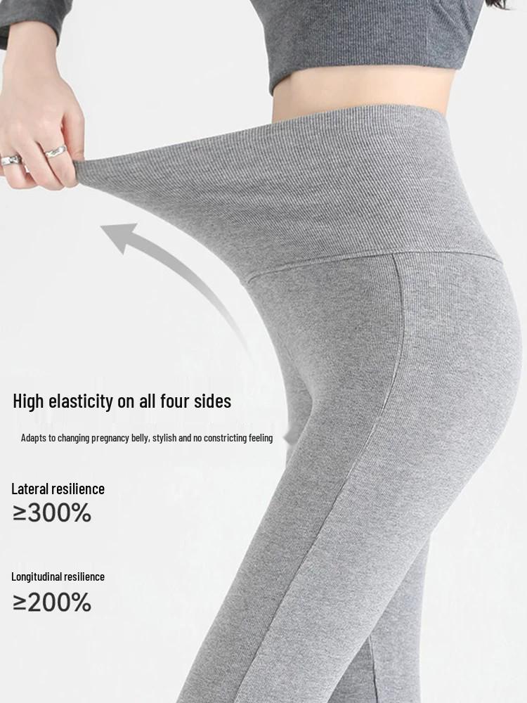 Plus Size Micro-Flare Maternity Pants - Casual, Wide-Leg, No Tummy Support, Slimming, Non-Constricting, Spring/Summer Wear