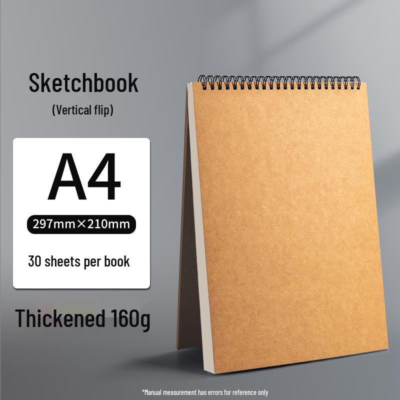 Dětský kroužkový skicák A4: Silné prázdné stránky pro kreslení a umění