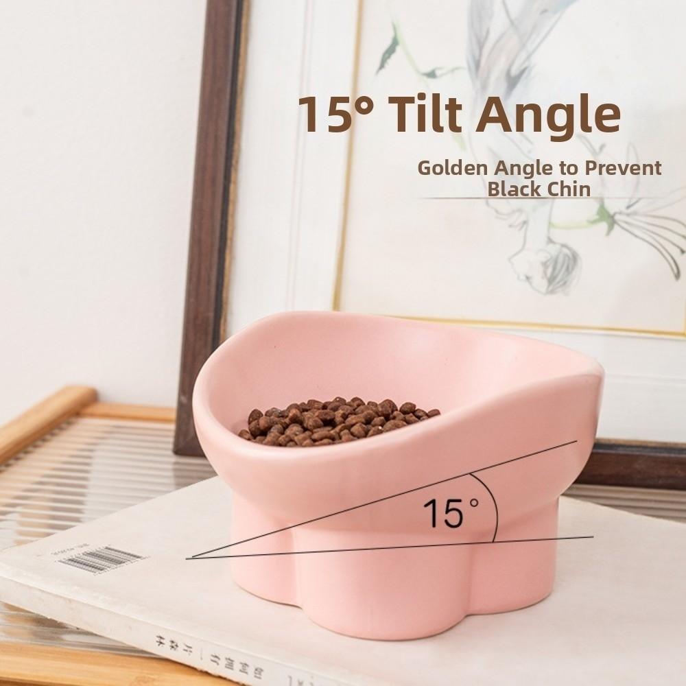 Large Diameter Neck Protection Bowl Anti-knock Pet Food Bowl Elevated Cat Bowl for Pets Cats Dogs