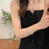 Fashion Heart Pendant Necklace Silver Color Bead Layered Necklace Temperament Clavicle Chain Necklace Choker Jewelry