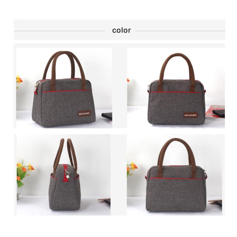 Portable Lunch Bag New Thermal Insulated Lunch Box Tote Cooler Handbag Bento Pouch Dinner Container School Food Bag