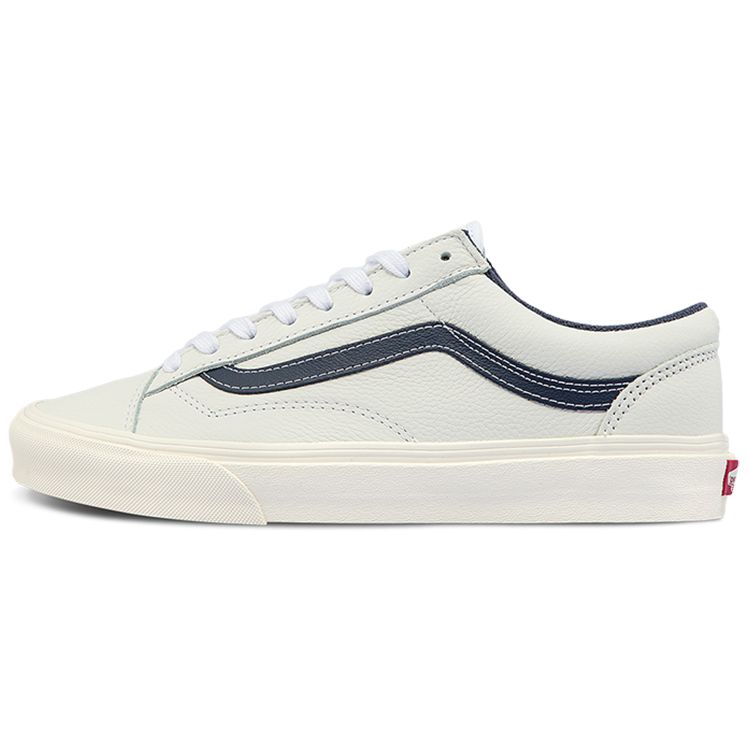 Vans Style 36 Low Top Skate Shoes With Blue Side Stripes Unisex Sneakers White VN0A3DZ3YY2