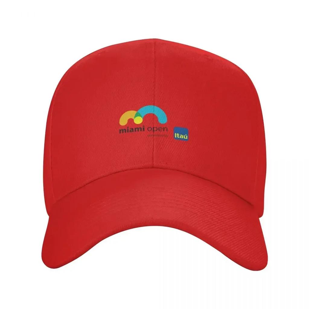 Miami Open Logo Tennis Present Baseball Cap Black Luxury Caps Bobble Hat Beach Outing Male Women's