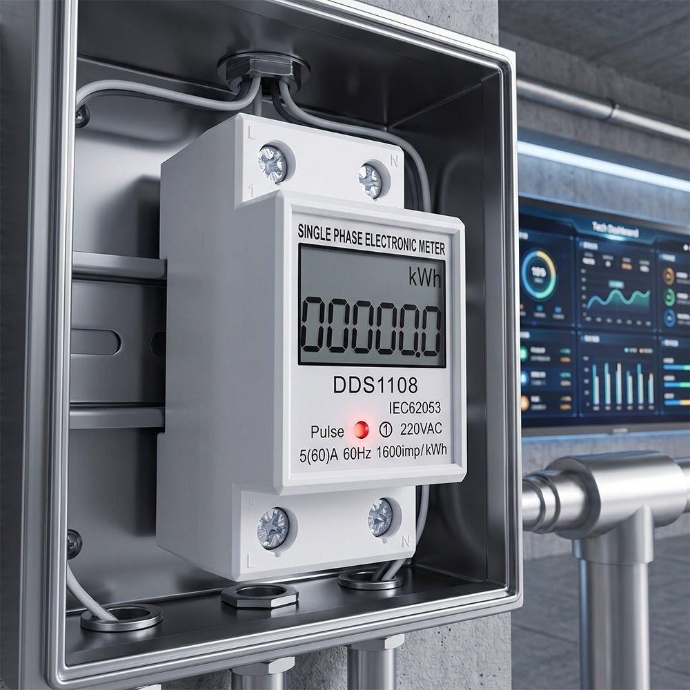 Reset Function Single Phase Electric Energy Meter LCD Energy Meter  Electric Installation