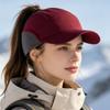 Polar Fleece Earmuffs Hat for Men Warm Ear Protection Hat Casual Winter Baseball Cap  Autumn Winter
