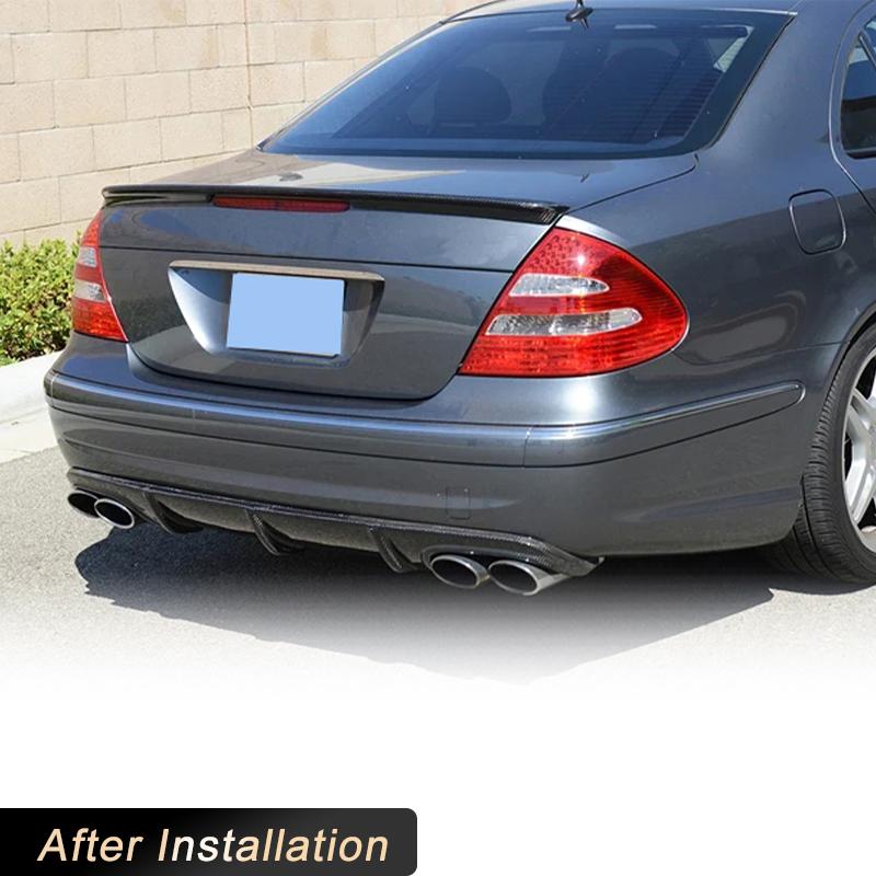 Car Rear Bumper Diffuser Lip for Mercedes Benz E Class W211 E55 AMG Sedan 2002-2006 Rear Diffuser Lip Spoiler FRP/Carbon Fiber