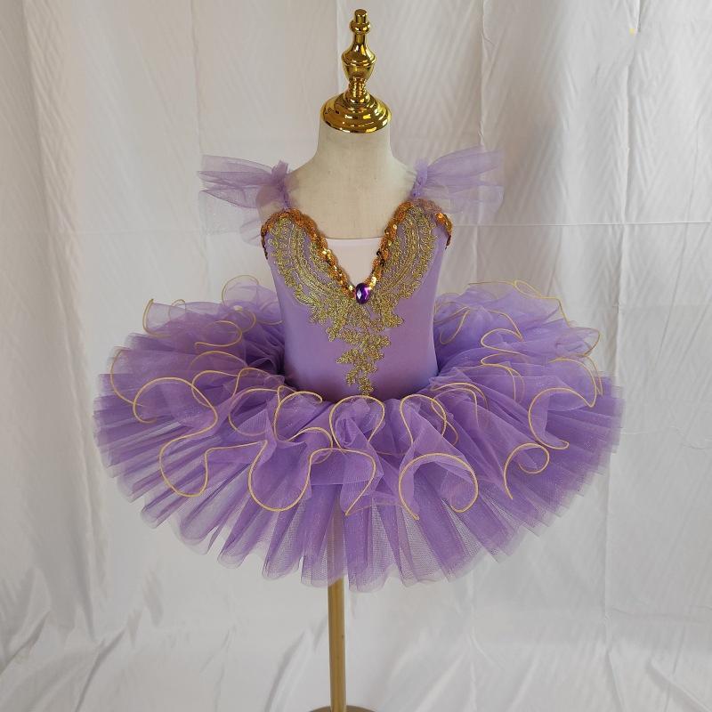 Girls' Strappy Tulle Ballet Tutu - Child's Swan Dance Performance Costume