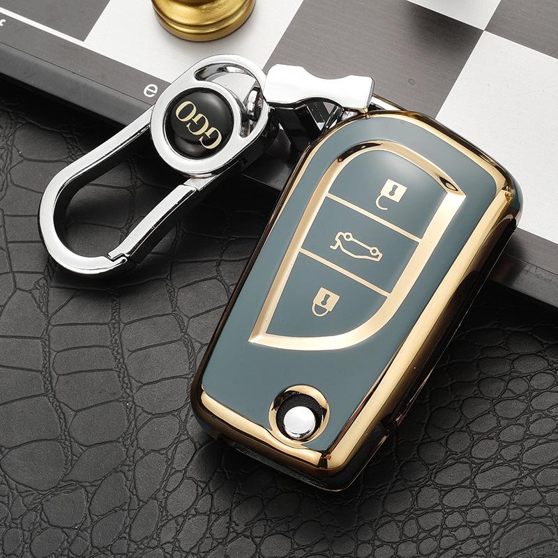 Toyota Key Case for RAV4, Camry, Levin, Corolla, Highlander, Crown - High-End Shell and Buckle