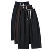 Womens High-Waisted Wide-Leg Fleece-Lined Cotton Blend Casual Trousers Loose Fit Winter Pants