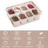 Große Snackbox mit Deckel, unterteiltes Serviertablett, transparenter Organizer für Süßigkeiten, Bausteine, Nüsse, Snacks mit 8 Fächern, tragbare Wurstwaren