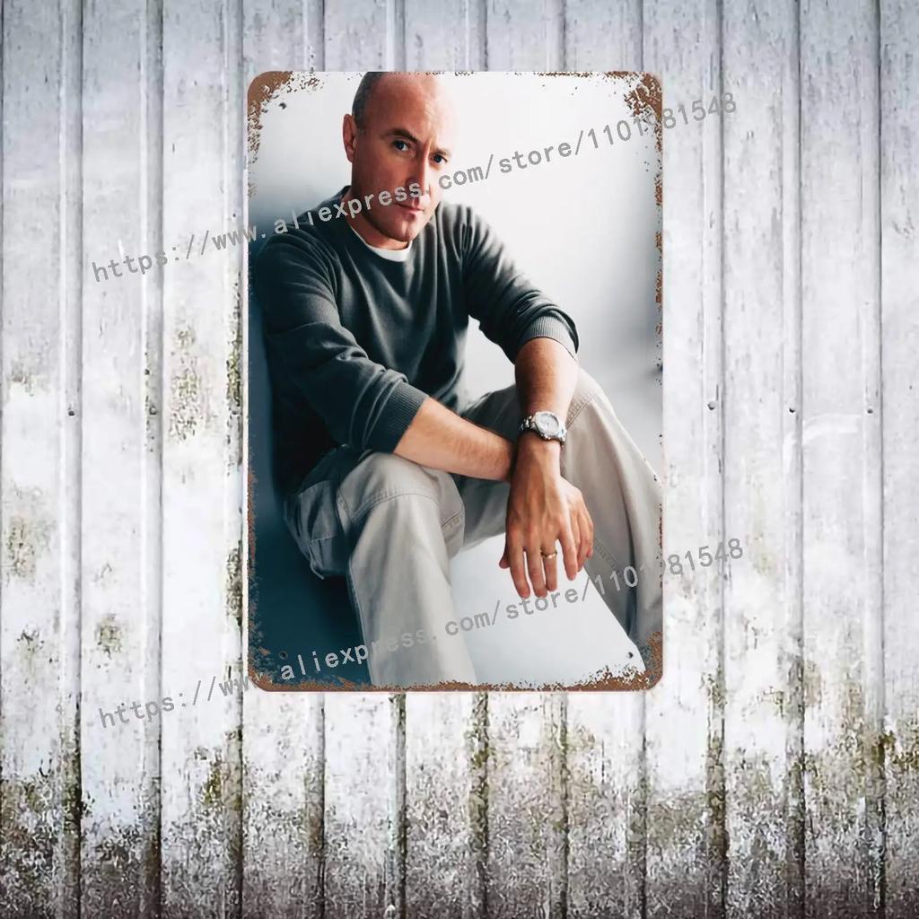 Phil Collins Drummer Metal Decor Poster Vintage Tin Sign Metal Sign Decorative Plaque for Pub Bar Man Cave Club Wall Decoration