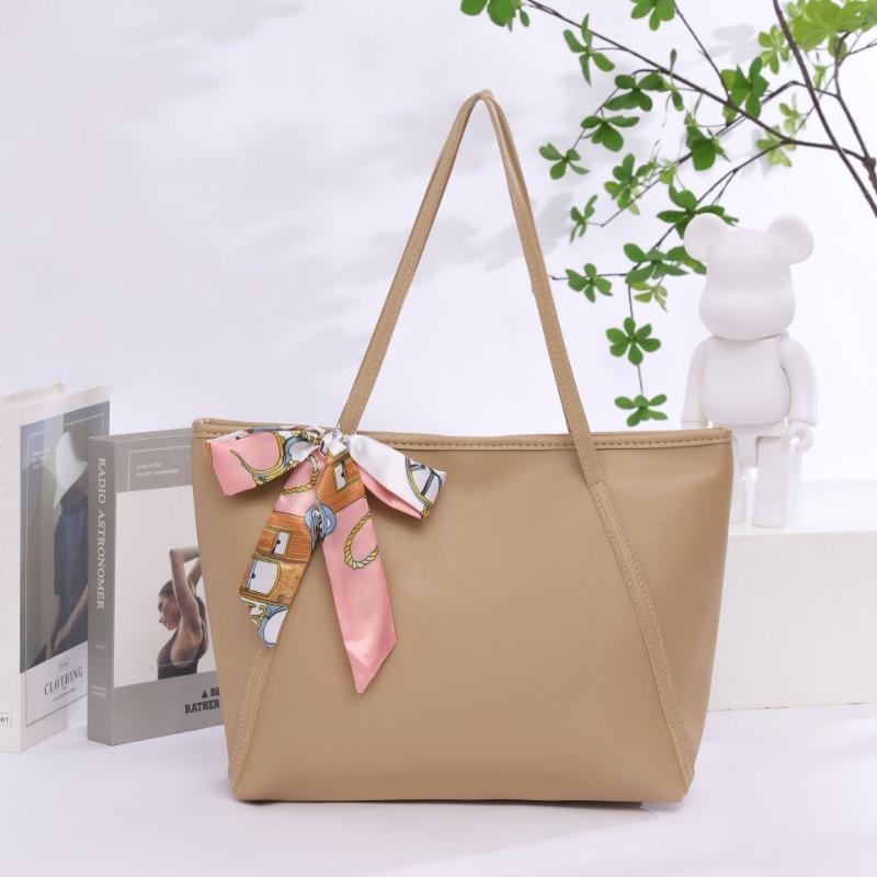 Light luxury large-capacity silk scarf tote bag, a new versatile trend printed women's bag