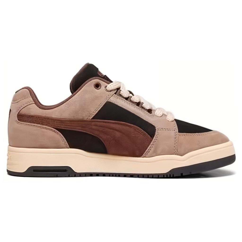 Puma Slipstream Versatile Casual Shock Absorbing Durable Low-Top Sneakers Unisex Sneakers Brown Black 393131-01