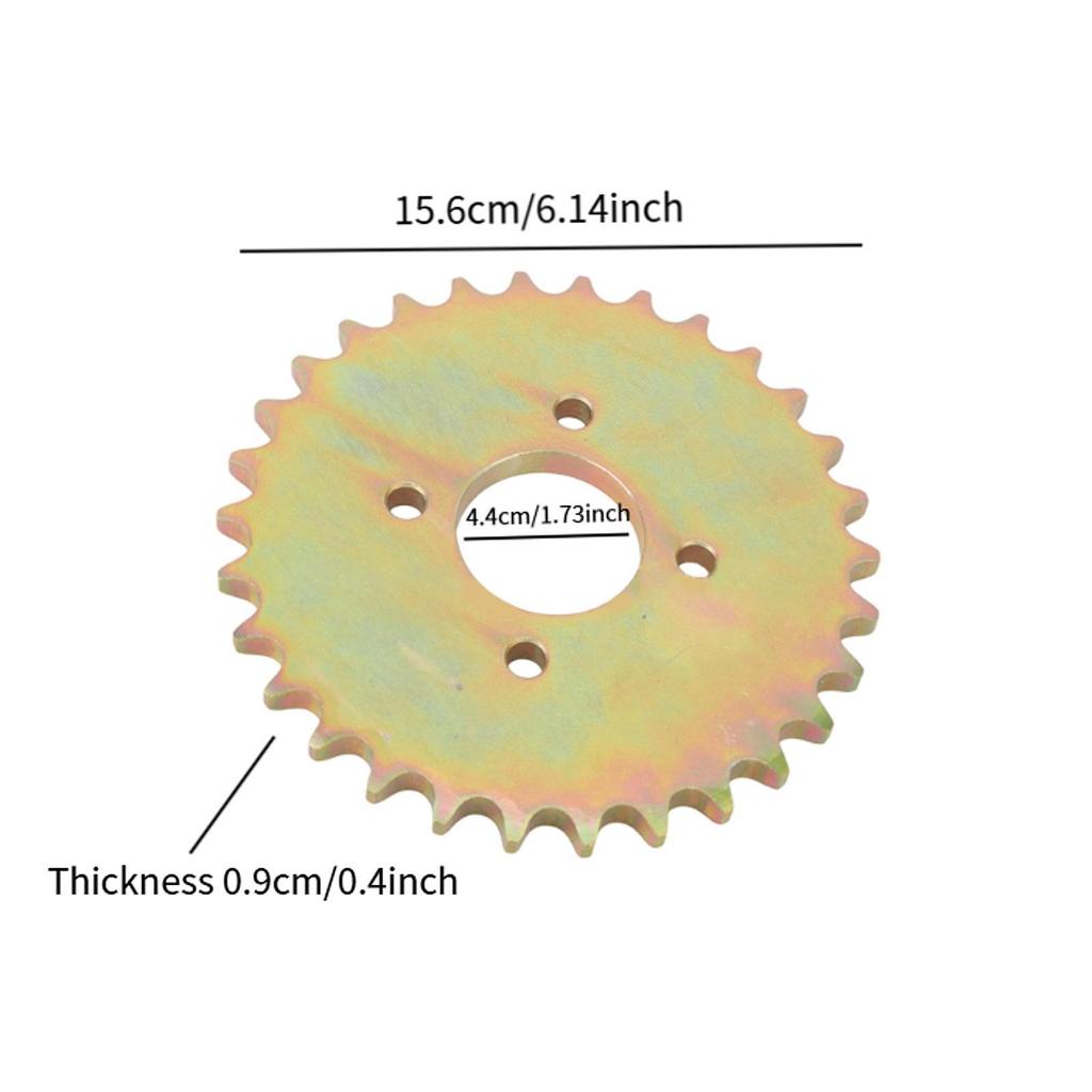 ATV Rear Sprocket 30 Tooth 530 Chain Wear Resistant Metal Replacement for 150cc Dirt Bike Mini Motorcycle Go Kart Part