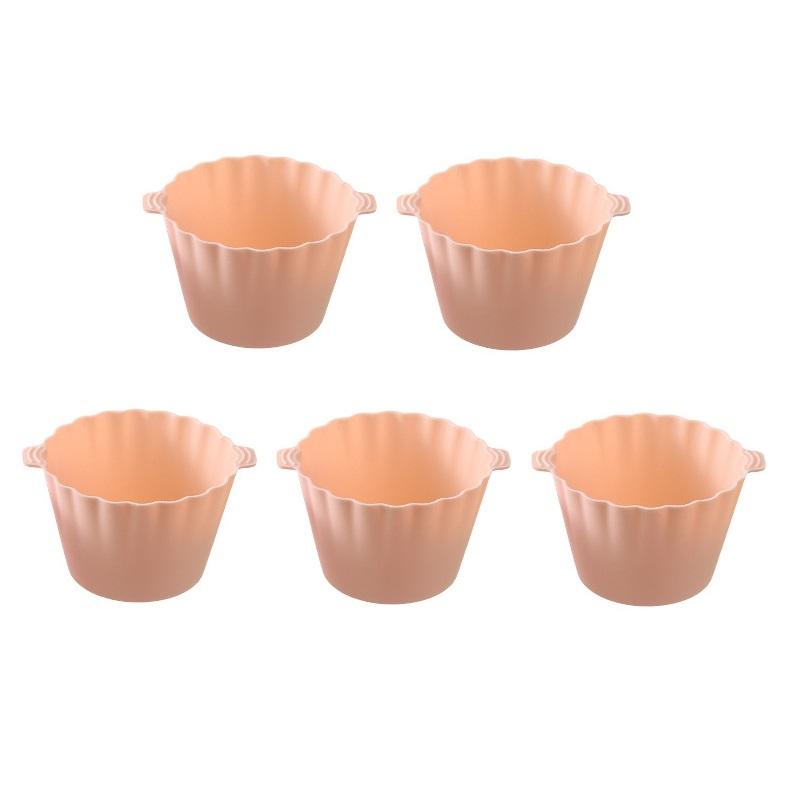 5 Pezzi Stampo per Torta in Silicone a Doppia Orecchia Rotondo Cupcake Muffin Stampo da Cottura Contenitore per Alimenti Strumento per Decorazione Torta Fai-da-te Scatola Portaoggetti