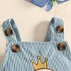 Cartoon Animal Overalls, Long Sleeve Bodysuit & Headband Set - Autumn/Winter Baby Girl Outfit