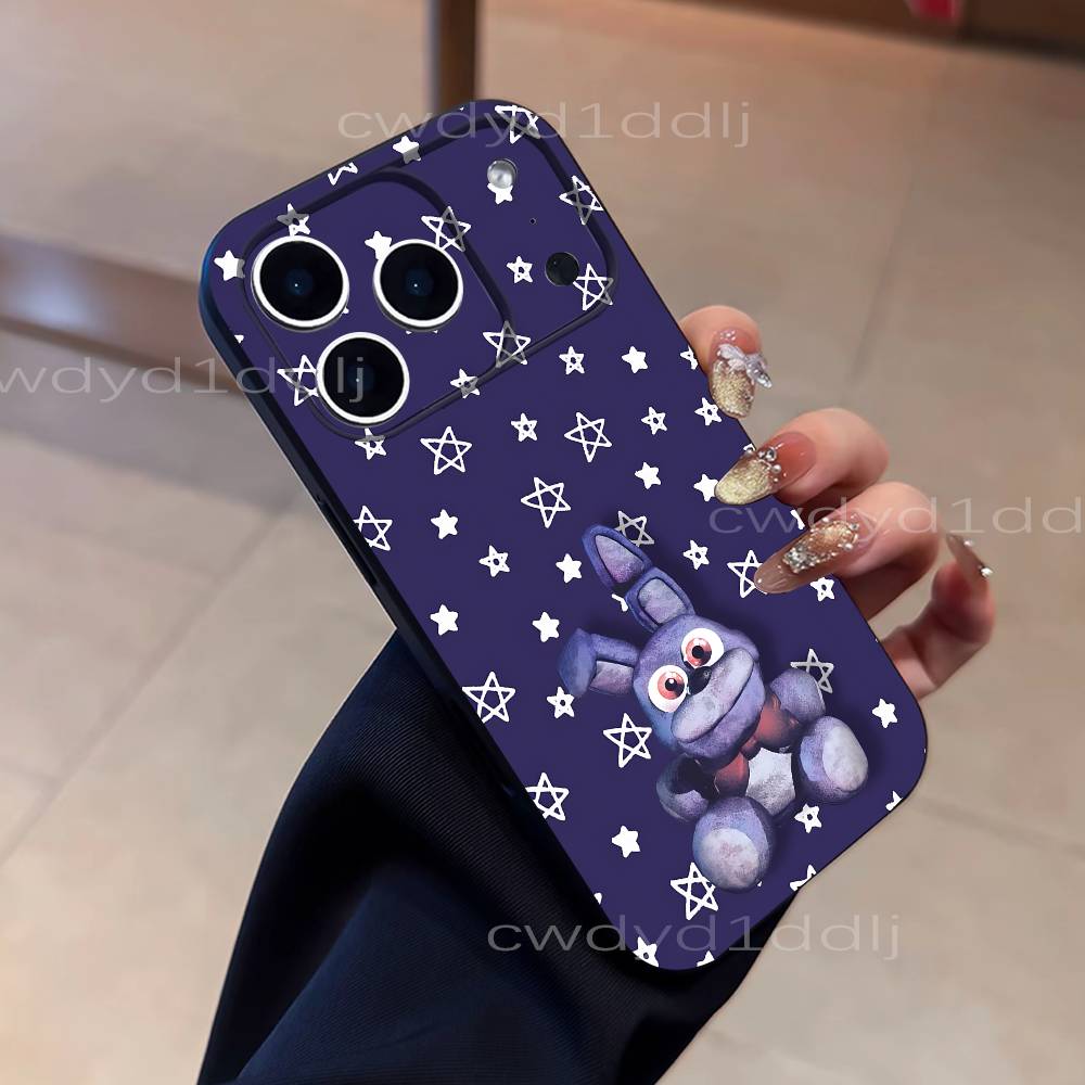 Fnaf Five-nights-At-Freddys Für iPhone 17,16,15,11,12,14,13 Pro Max Mini XS,XR,7 Plus 16E Air Soft Schwarzes staubdichtes Handyhülle