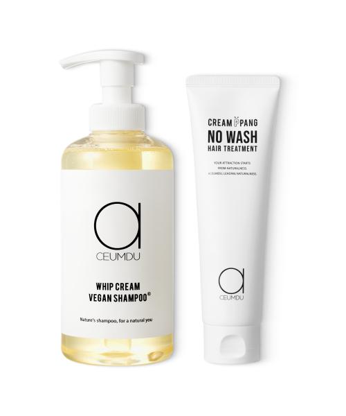 [Set] Whip Cream Vegan Shampoo 500ml + No-Wash Treatment 150ml