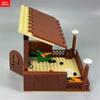 MOC Bricks Cute Sheep Goat Shed Sheepfold Animal DIY Farm Grassland View Building Blocks Accessories Children's Toys Gifts