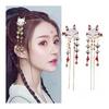 RICISUNG Fox Hair Clip, Chinese Style Hair Accessories, Japanese Kimono Hair Ornaments, Yukata Headdress with Tassel, for Graduation, Wedding,