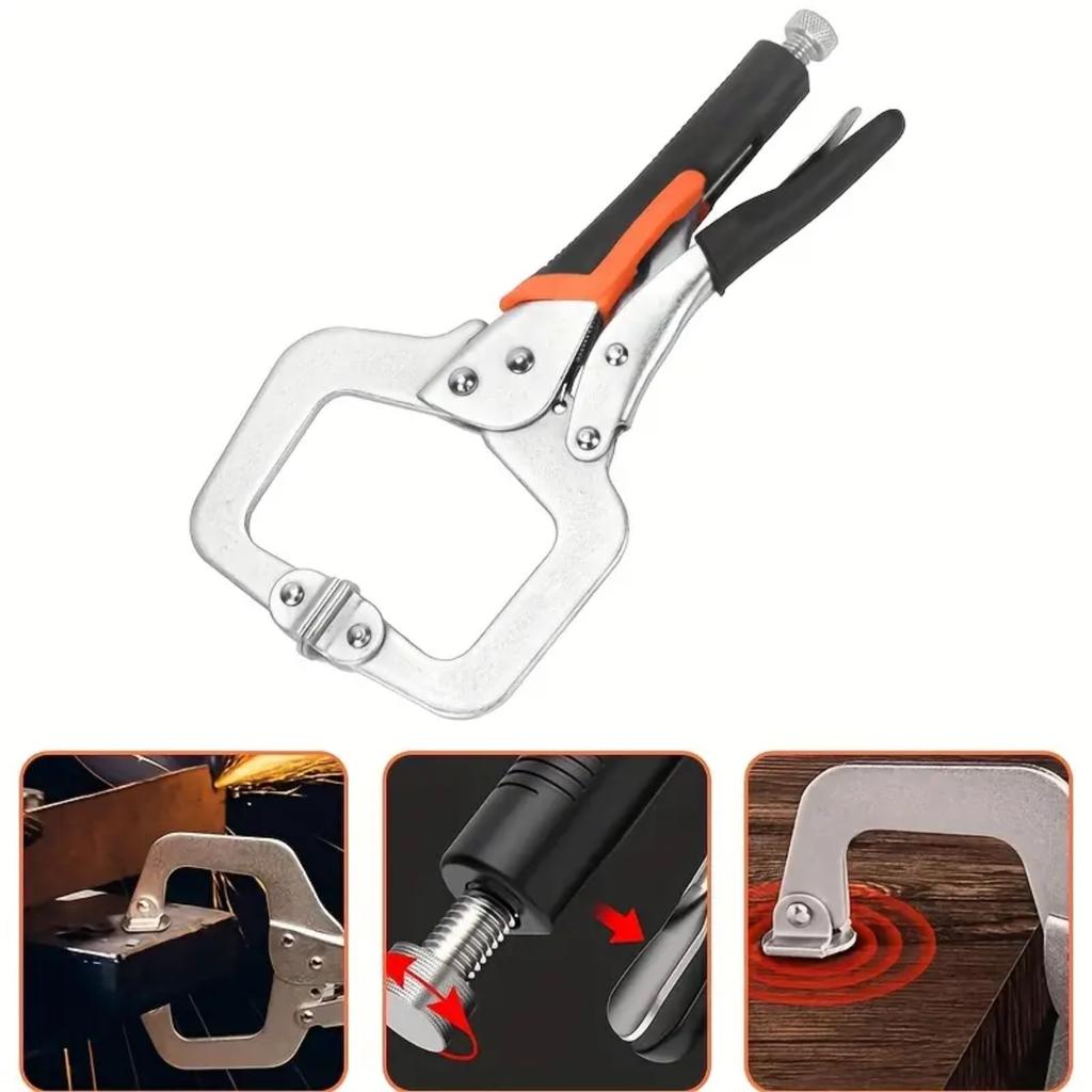 Adjustable Heavy-duty Locking Pliers With Handle, Suitable For Welding, Metal Bending, Woodworking Spring Clips, Heavy-duty Locking Fixtures