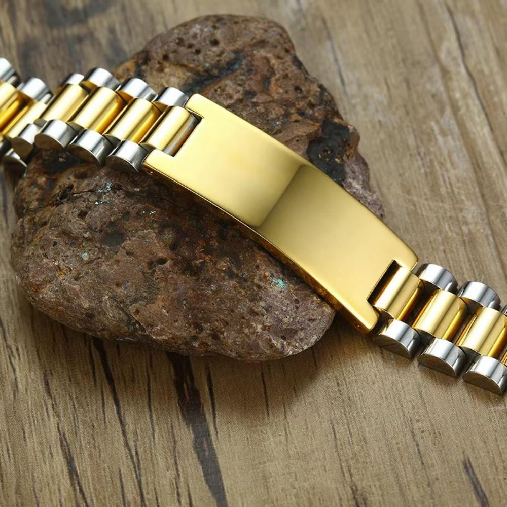 10MM -15MM Personalized Engraving Bracelet Stainless Steel Wrist Bangle for Men  Outdoor