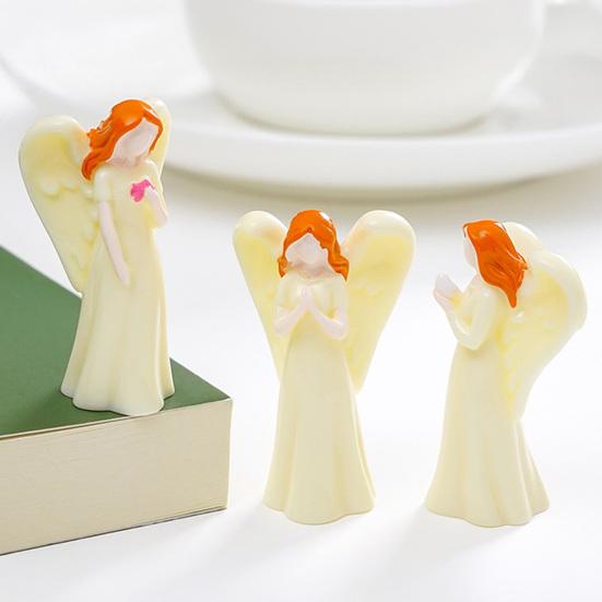 3 Pcs Mini Guardian Angel Figurines Small Resin Angel Statues Little