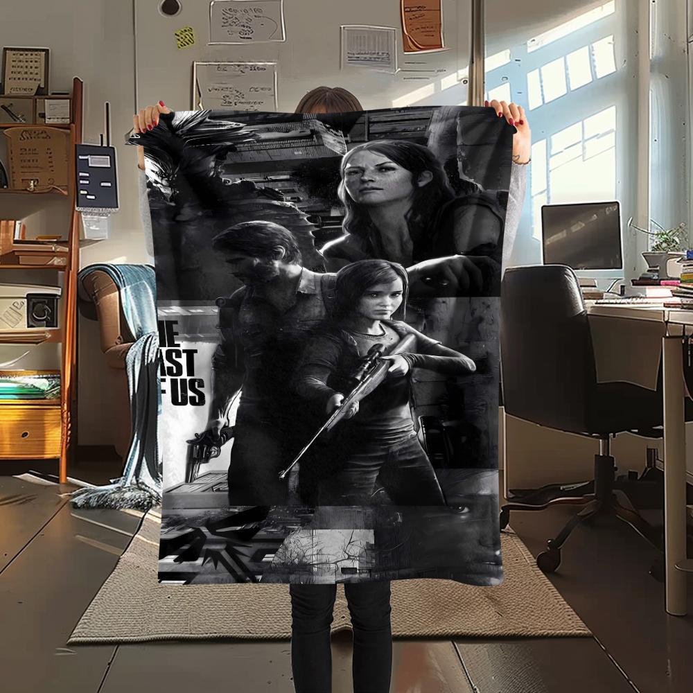 

1 шт. Фланелева ковдра з принтом The Last of Us, Висока якість, Зручна для всіх сезонів, Декор для дому, Тепло та затишок, Ідеально для різдвяних подарунків 80cm x 120cm