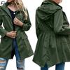 Ladies Lightweight Windproof Windbreaker Women Waterproof Active Outdoor Trench Raincoat with Hood