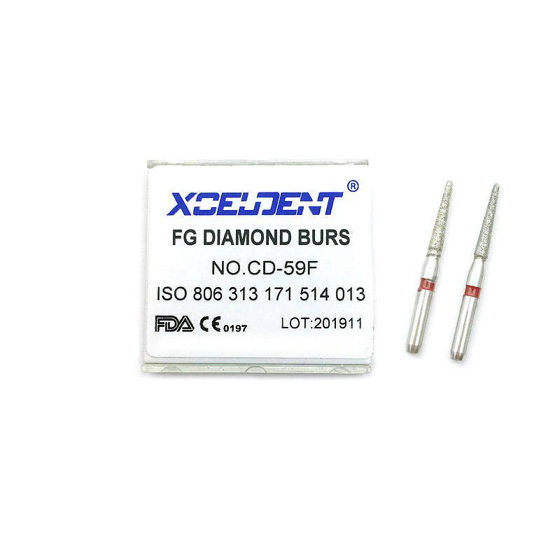 10 sztuk Dental Diamond Burs High Speed Drills FG 1.6mm do wybielania zębów materiał stomatologiczny CD-59F