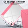 For iPad (2025)/iPad 10.9 (2022) Case Magnetic Closure Origami Stand Transparent Leather + TPU + Clear Acrylic Back Cover