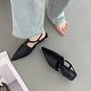 Fashion Bailamos Brand Women Sandals Fashion Ankle Starp Pointed Toe Women Slingback Shoes Thin Low Heel Outdoor Dress Shoes Mujer