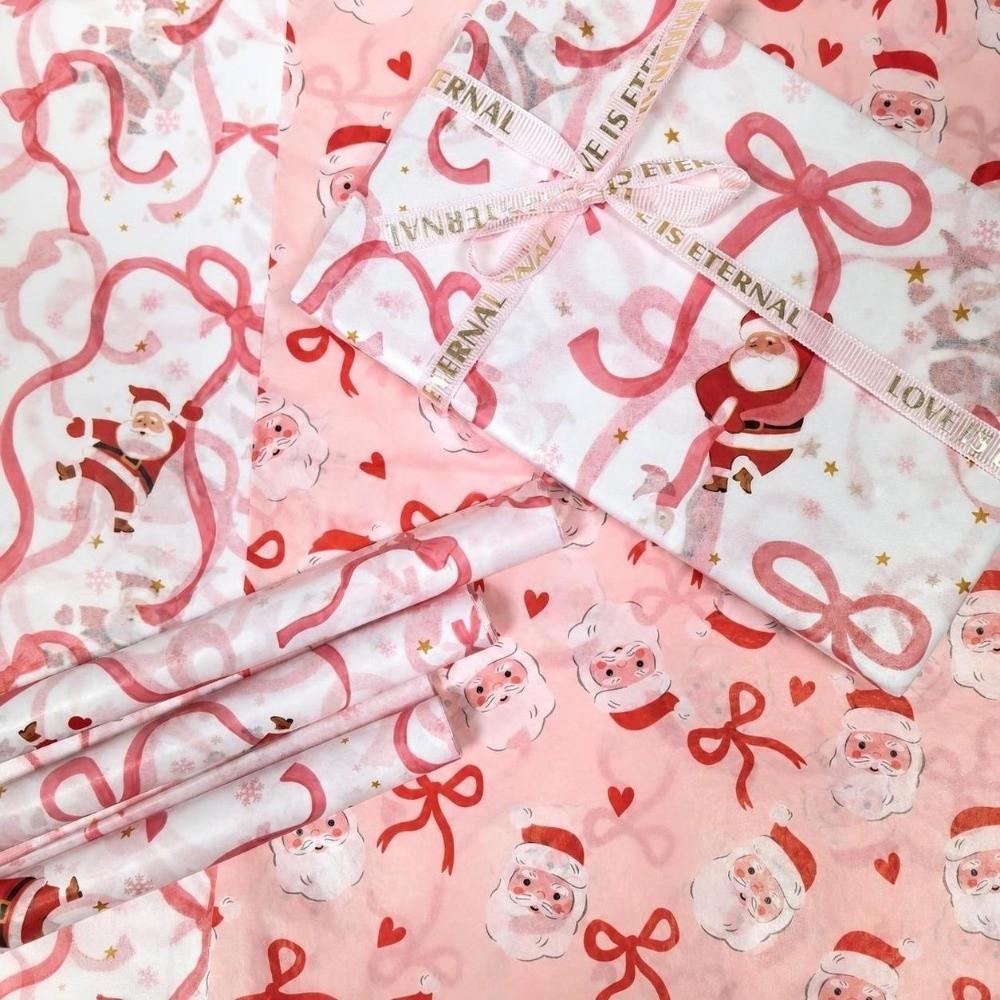 10 Sheets/Pack Cartoon Print Christmas Tissue Paper Bouquet Flower Wrapping Gift Wrapping