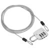 PATIKIL Security Steel Cable 3 Digit Combination Lock Coated Safety Wire Rope for Outdoor Travel Double Loop Padlock Silver 6.6ft/2m