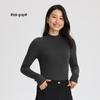 Women's Hyaluronic Acid Thermal Slimming Long Sleeve T-Shirt - Half High Neck, Autumn/Winter Base Layer