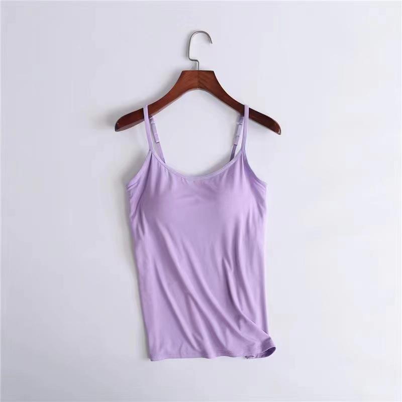 Plus Size Modal Female No Steel Ring Integrated Five-finger Chest Pad Camisole Bottoming Shirt Slim Vest