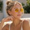 Y2K Ocean Lens Sunglasses Square Shape Small Frame Sunglasses Retro Shades  for Women Men