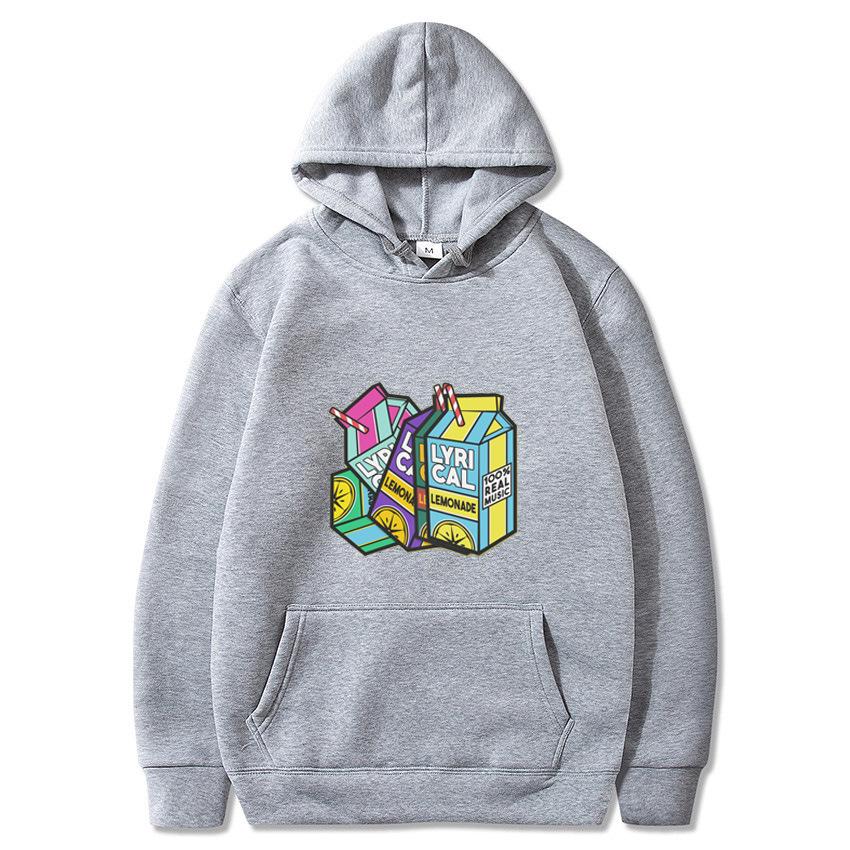 Lyrical Lemonade Lemon-Print Fleece-Lined Hooded Sweatshirt for Men and Women
