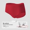 Duoduomian Women's Lucky Red Antibacterial Mid-Waist Cotton Underwear 3-Pack