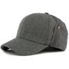 HT5009 Baseball Cap New Autumn Winter Caps for Men Thick Warm Snow Ski Earflap Cap Fleece Lined Wool Baseball Hat Father Dad Hat