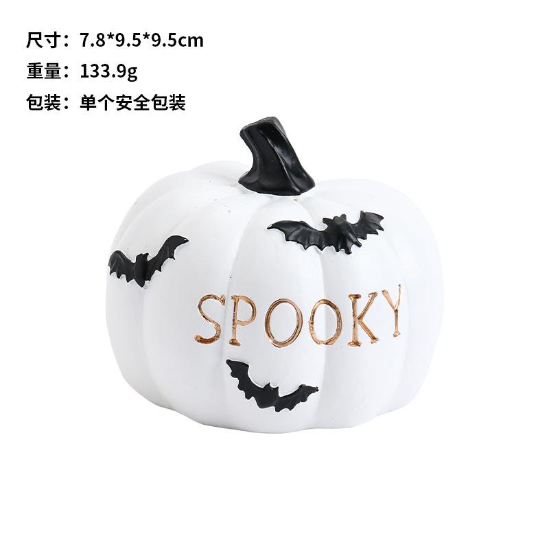 Halloween Decorations, Ins, European Style, Resin, Pumpkin Decorations, Ghost Festival, Party Desktop Ornaments