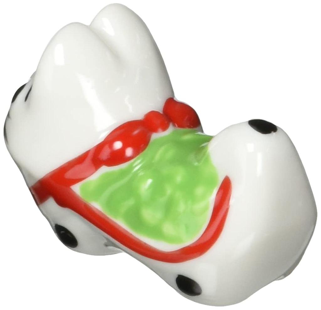 Mino Ware Fun Chopstick Rest Top Inu Green W30169