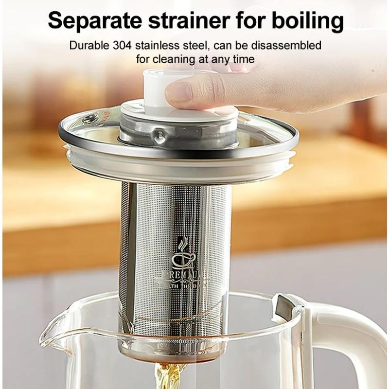 1.8L Large Capital Electric Health Teapot 800W Household Multi-function Kettle Small Portable Thick Glass Kettle Thermos