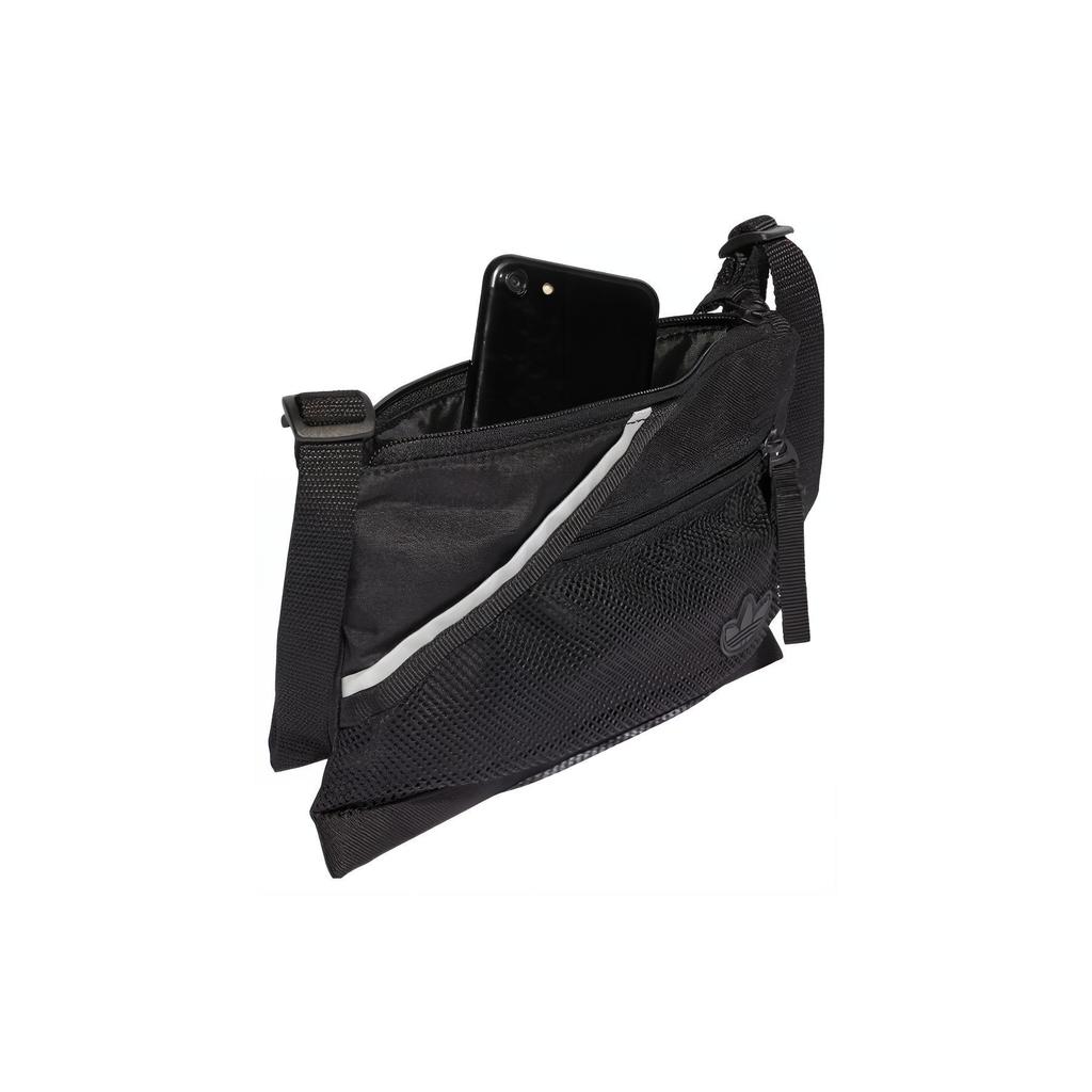 New Adidas Originals Recycled Polyester Plain Weave Fabric Shoulder Bag Crossbody Bag Regular Unisex Black IM1140