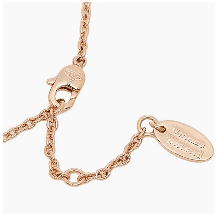 Kaiserinwitwe Leichter Luxus Diamant Saturn Halskette - Vielseitige Schlüsselbein Kette für Damenmode